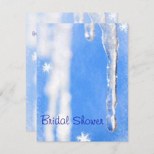 Invitation faite sur commande de Fête de la mariée (Devant / Derrière)