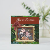 Invitation faite sur commande de fête de vacances (Debout devant)