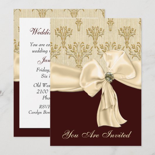 Invitation faite sur commande élégante de dîner de (Devant / Derrière)