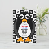 Invitation faite sur commande mignonne de pingouin (Debout devant)