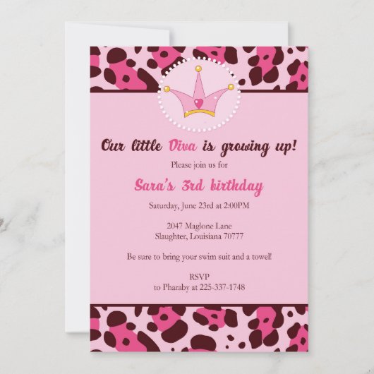 Invitation faite sur commande pour Pharaby (Devant)