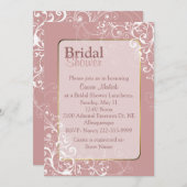 Invitation faite sur commande rose assez (Devant / Derrière)