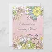 Invitation faite sur commande rose d'invitation de (Devant)