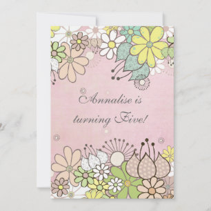 Invitation faite sur commande rose d'invitation de