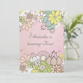 Invitation faite sur commande rose d'invitation de (Debout devant)