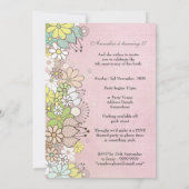 Invitation faite sur commande rose d'invitation de (Dos)