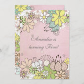 Invitation faite sur commande rose d'invitation de (Devant / Derrière)