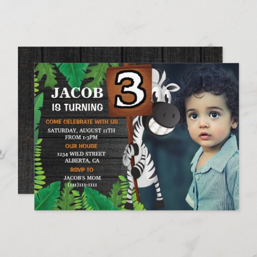 Invitation faite sur commande sauvage (Devant / Derrière)