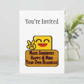 Invitation Faites attention à votre propre entreprise (Debout devant)