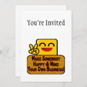 Invitation Faites attention à votre propre entreprise (Devant / Derrière)