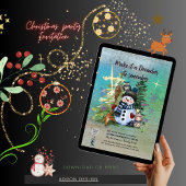 Invitation Faites en décembre pour vous souvenir de Noël bleu