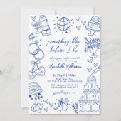 Invitation Faites glisser quelque chose de bleu avant de fair (Devant)