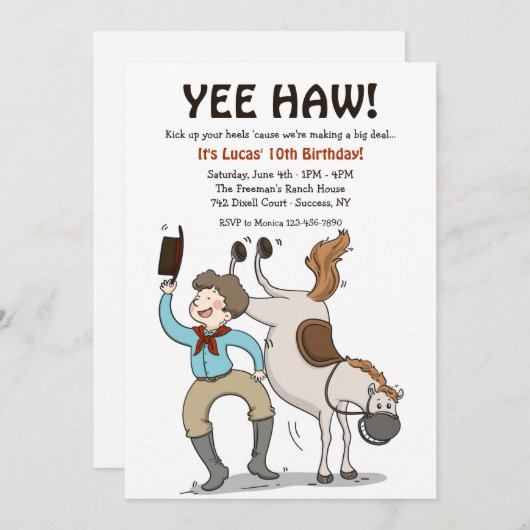 Invitation Faites la fête (Devant / Derrière)