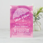 Invitation Faites-lui le rose d'invitation de douche (Debout devant)