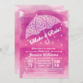 Invitation Faites-lui le rose d'invitation de douche (Devant / Derrière)