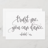 Invitation Faites-moi confiance vous pouvez danser Signe de m (Devant / Derrière)