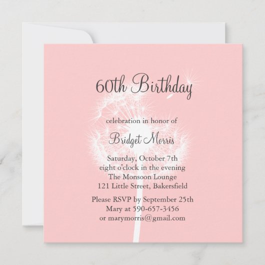 Invitation Faites un souhait (Devant)