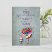 Invitation Faites Un Souhaitable Fille D'Anniversaire (Debout devant)