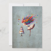 Invitation Faites Un Souhaitable Fille D'Anniversaire (Dos)