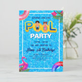 Invitation Faites un splash avec notre Pool Party Anniversair (Debout devant)