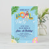 Invitation Faites un splash avec notre Pool Party Anniversair (Debout devant)