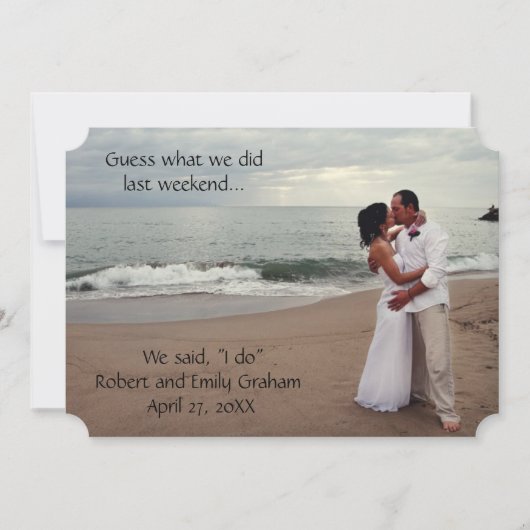 Invitation Faites une annonce de mariage pour deviner ce que (Devant)