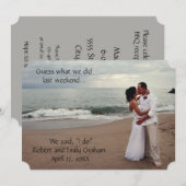 Invitation Faites une annonce de mariage pour deviner ce que (Devant / Derrière)