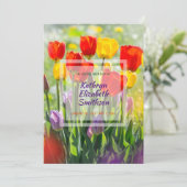 Invitation Faites vos propres tulipes de ressort de cérémonie (Debout devant)