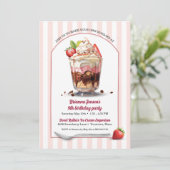 Invitation Faites votre propre crème glacée dimanche fête d'a (Debout devant)