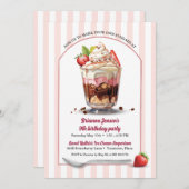 Invitation Faites votre propre crème glacée dimanche fête d'a (Devant / Derrière)