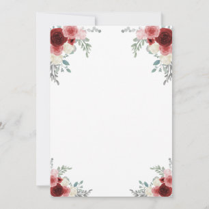 Invitation Faites Votre Propre Jeu Champagne Floral Fête