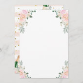 Invitation Faites Votre Propre Jeu de Champagne Floral Party (Devant / Derrière)