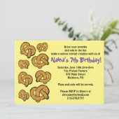 Invitation FAITES VOTRE PROPRE PRETZEL Anniversaire Fête Invi (Debout devant)