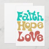 Invitation Faith Hope Love (Devant / Derrière)