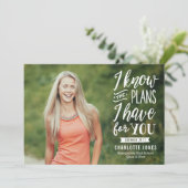 Invitation Faithful Grad EDITABLE COULEUR Graduation Photo (Debout devant)