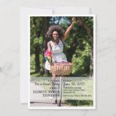 Invitation Faits amusants 2 photo graduation moderne (Dos)