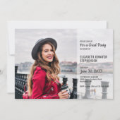 Invitation Faits amusants 2 photo moderne tendance diplôme de (Dos)