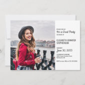 Invitation Faits amusants 2 photo moderne tendance diplôme de (Dos)