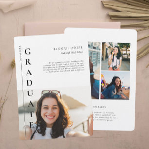 Invitation Faits amusants Annonce de photo simple moderne