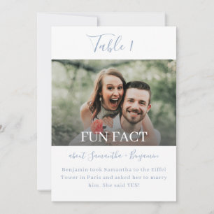 Invitation Faits amusants Photo Mariage Réception Numéros de 