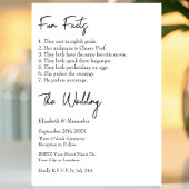 Invitation Faits amusants sur la mariée et la chambre Mariage