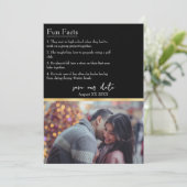 Invitation Faits amusants sur la mariée et la chambre Photo s (Debout devant)