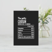 Invitation Faits nutritionnels de l'équipe Cousin le cousin m (Debout devant)