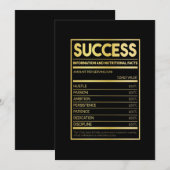 Invitation Faits nutritionnels de succès de cadeau d'annivers (Devant / Derrière)