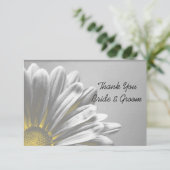 Invitation Faits saillants de la florale jaune Mariage Merci (Debout devant)