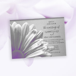 Invitation Faits saillants floraux violet Mariage
