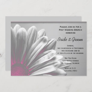Invitation Faits saillants rose Floral Brunch Mariage