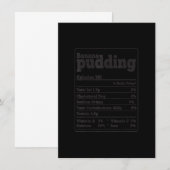 Invitation Faits sur le pudding à la banane Ingrédients Amusi (Devant / Derrière)