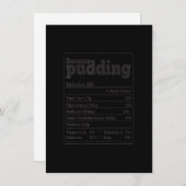 Invitation Faits sur le pudding à la banane Ingrédients Drôle (Devant / Derrière)
