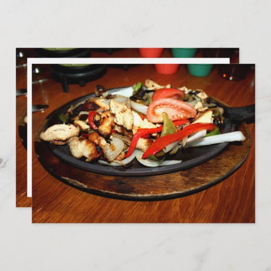 Invitation Fajitas de poulet (Devant / Derrière)
